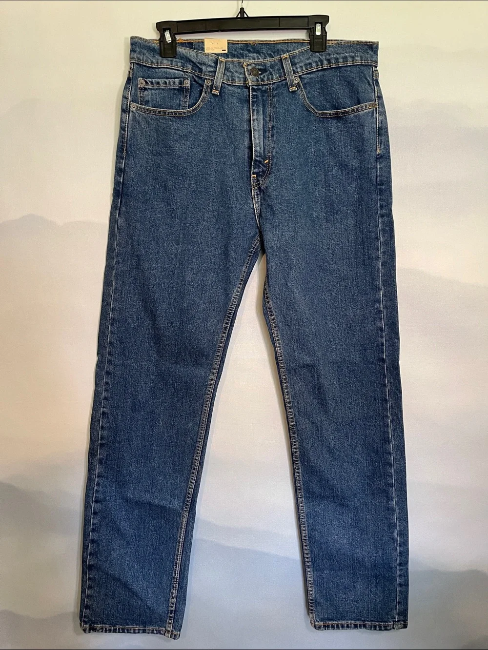 Levi's Strauss & Co Mens 34/34 505 Men's Dark Blue Straight Jeans